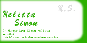 melitta simon business card